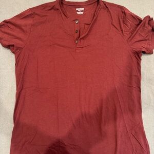 Bonobos Red Henley Shirt